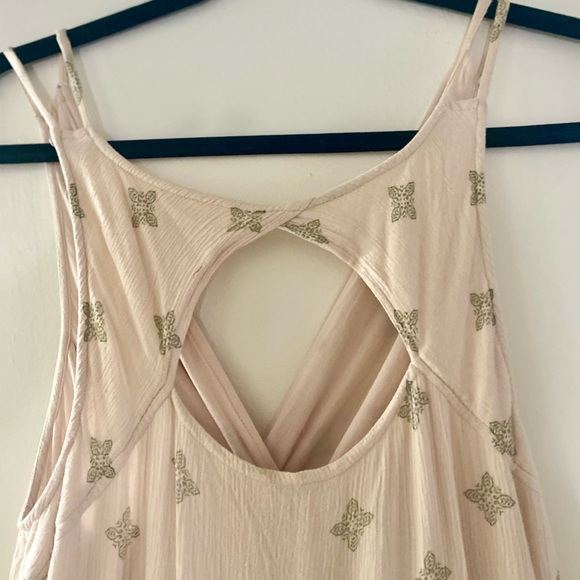 Free People // Vintage Patterned Mini-Dress (M - Cream/Tan) - Picture 2 of 7